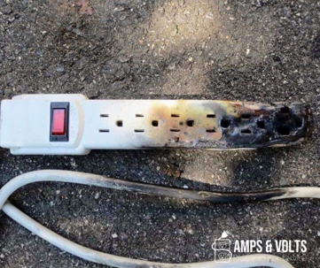 burnt extension cord