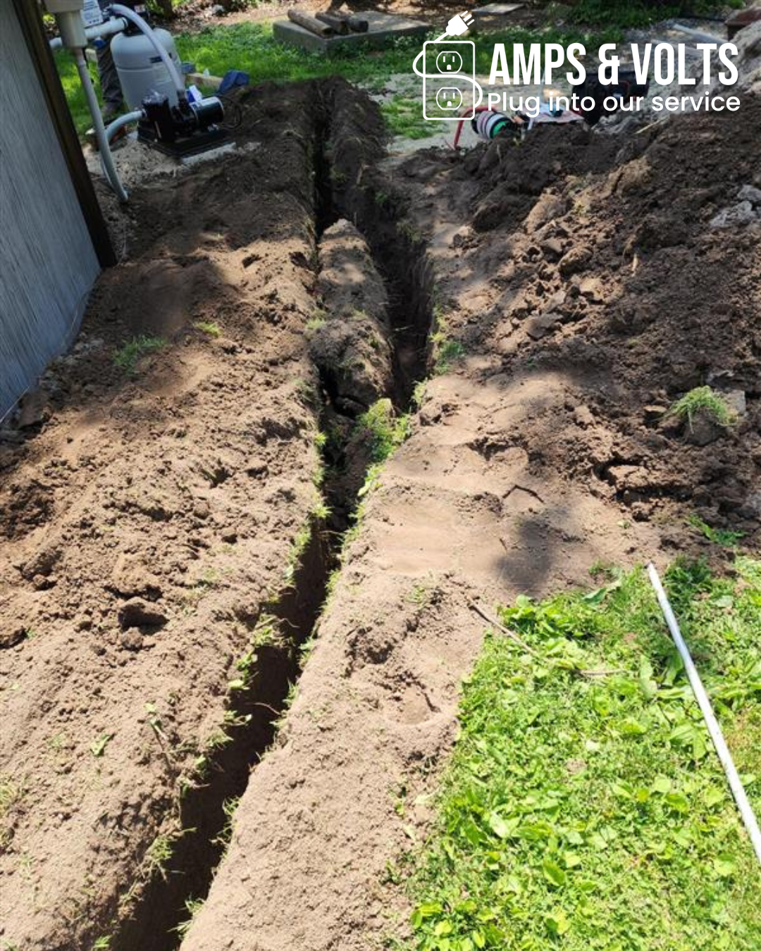 Trenching for pool electric